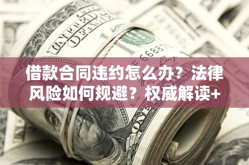 济南借款合同违约怎么办？法律风险如何规避？权威解读+实用指南