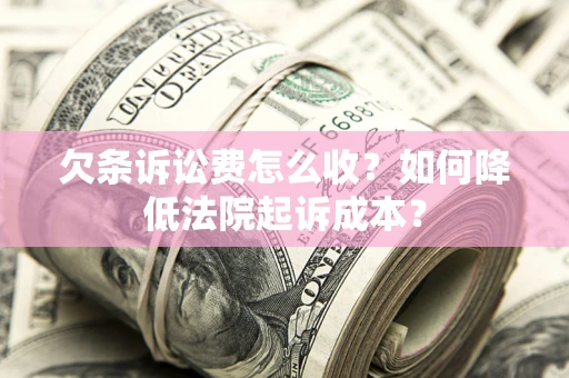济南欠条诉讼费怎么收？如何降低法院起诉成本？