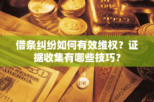 济南借条纠纷如何有效维权？证据收集有哪些技巧？